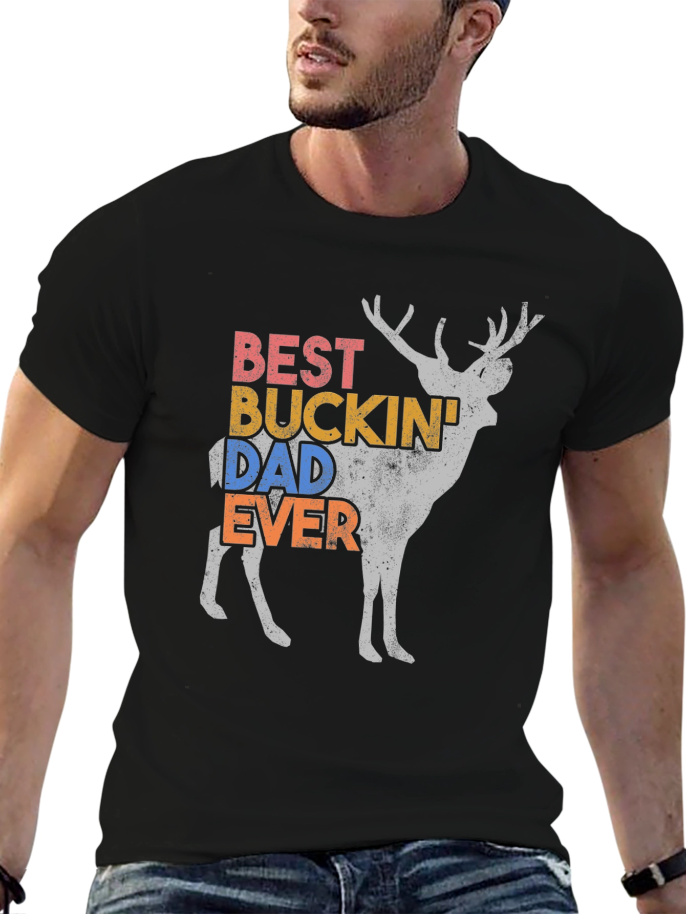 Best Buckin Dad Ever Deer Graphic Tee