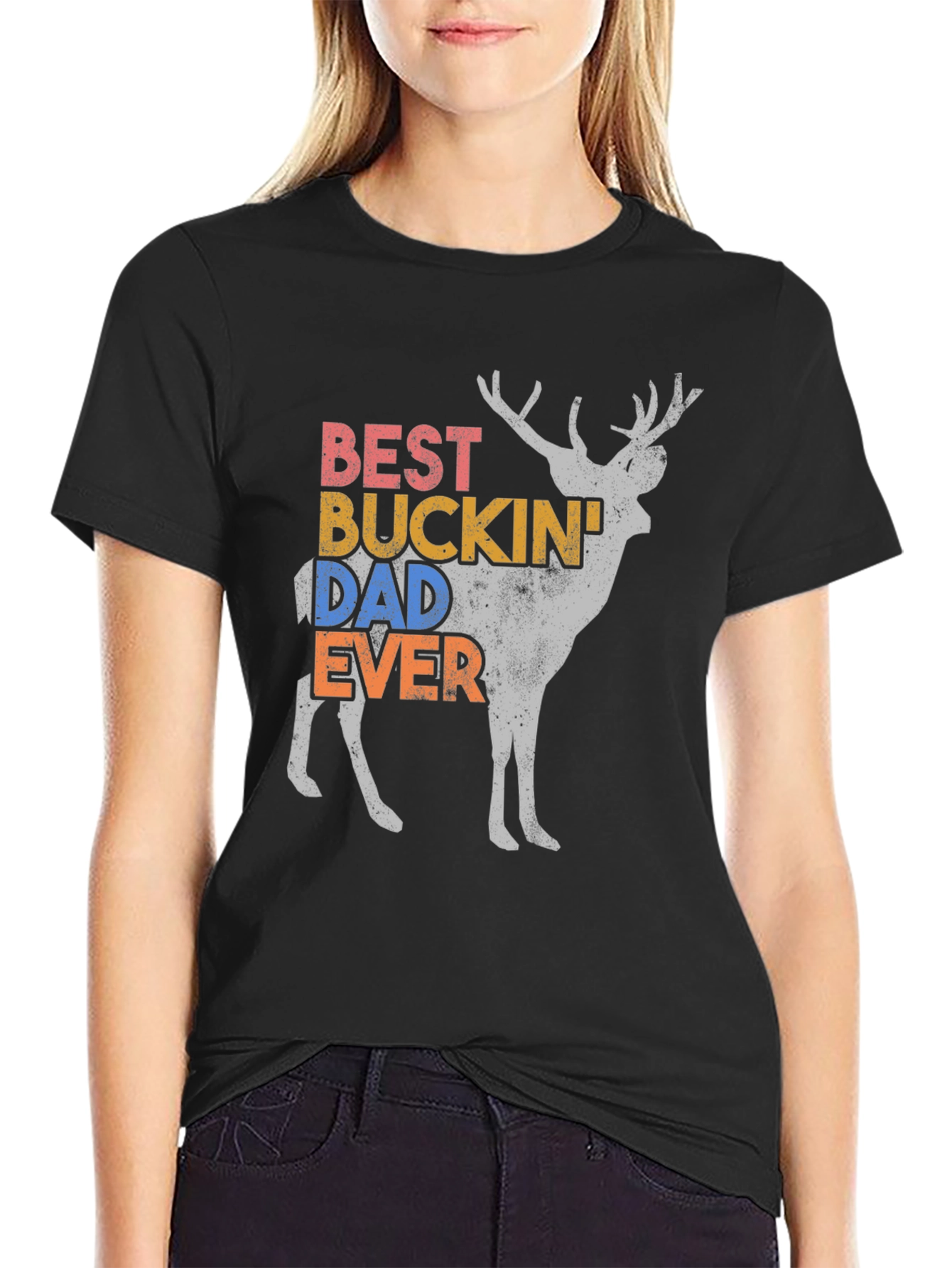 Best Buckin Dad Ever Deer Graphic Tee