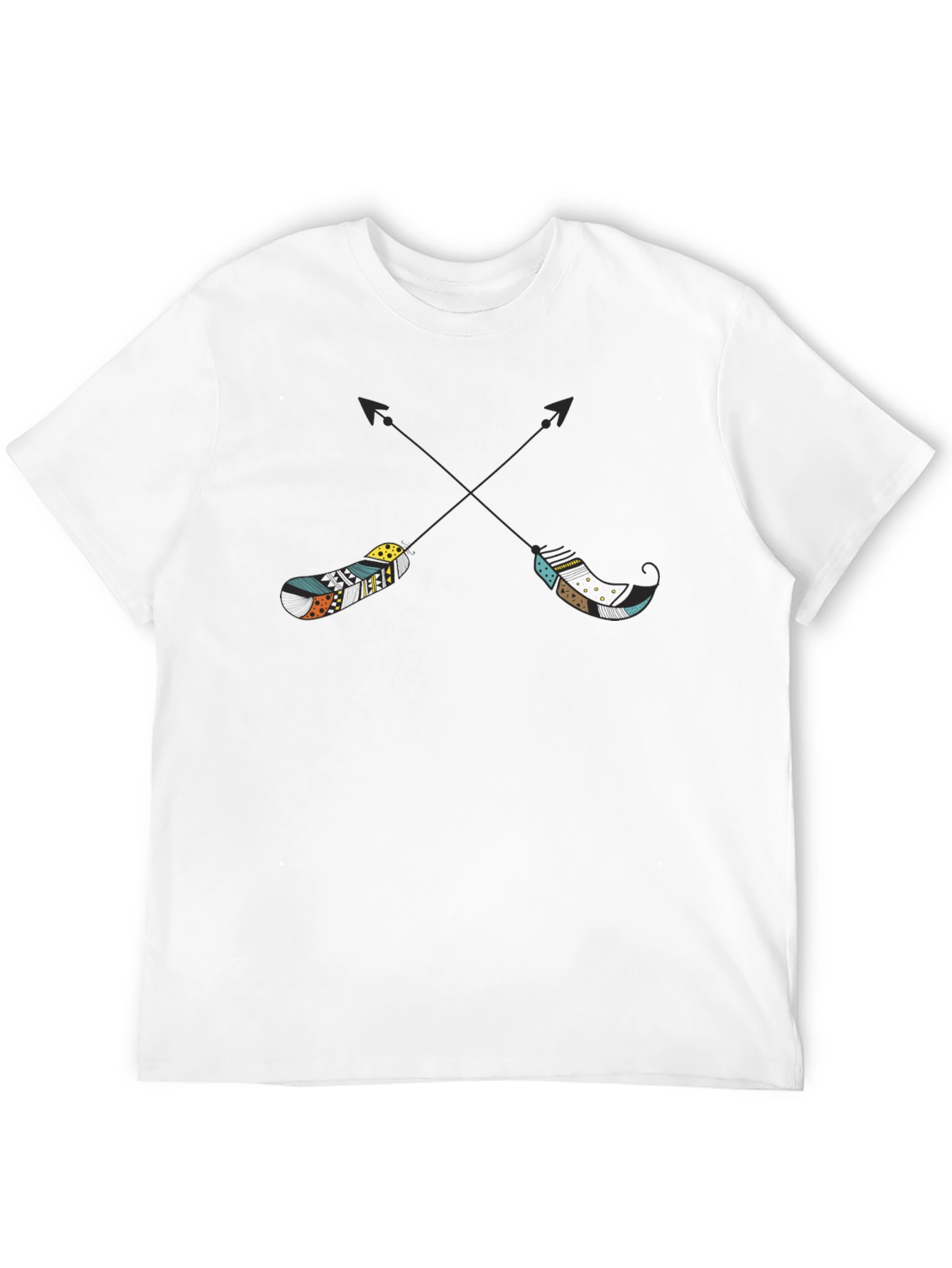 Tribal Arrow Tee - Casual Black T-Shirt