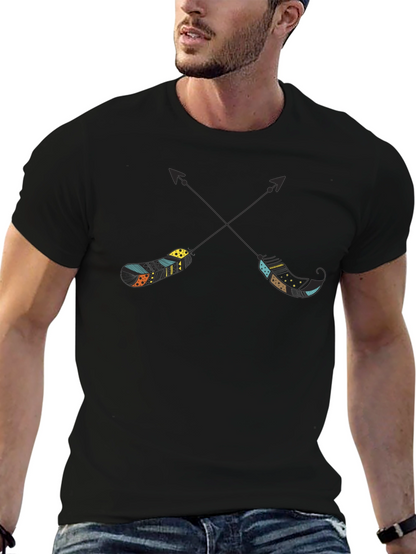 Tribal Arrow Tee - Casual Black T-Shirt