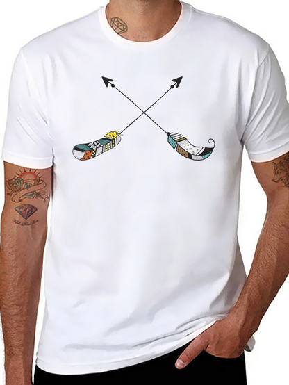 Tribal Arrow Tee - Casual Black T-Shirt