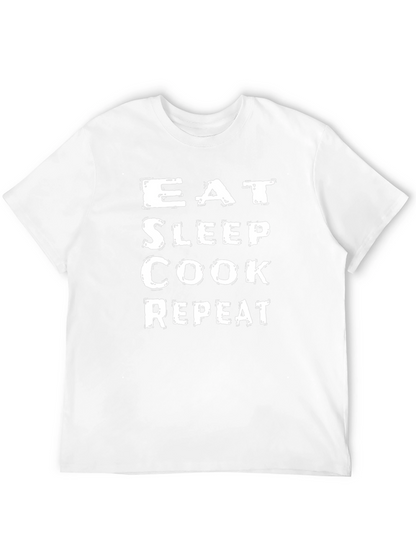 Eat Sleep Cook Repeat Black T-Shirt