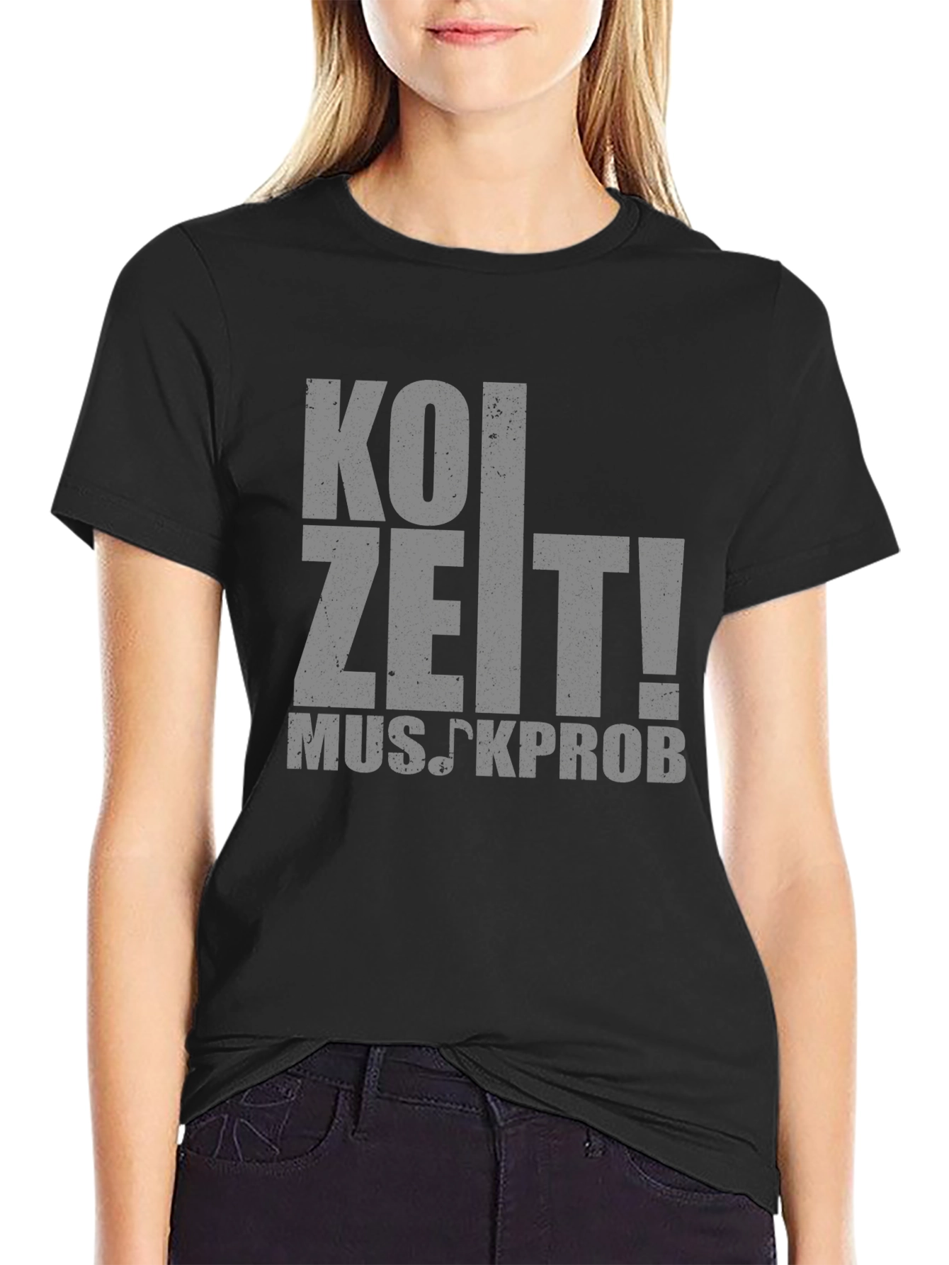 Koi Zeit! Musikprob T-Shirt - Black Cotton Tee