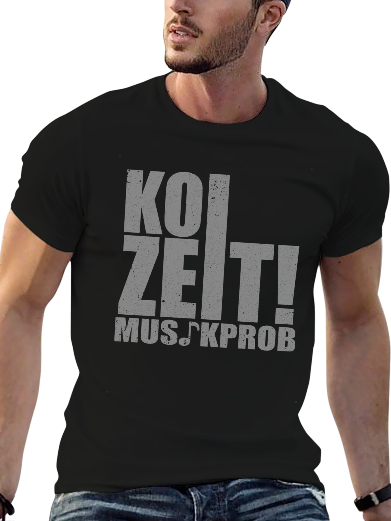 Koi Zeit! Musikprob T-Shirt - Black Cotton Tee