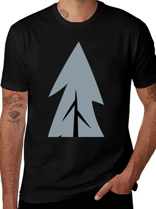 Geometric Tree Graphic Print T-Shirt