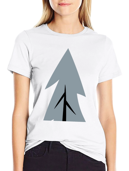 Geometric Tree Graphic Print T-Shirt