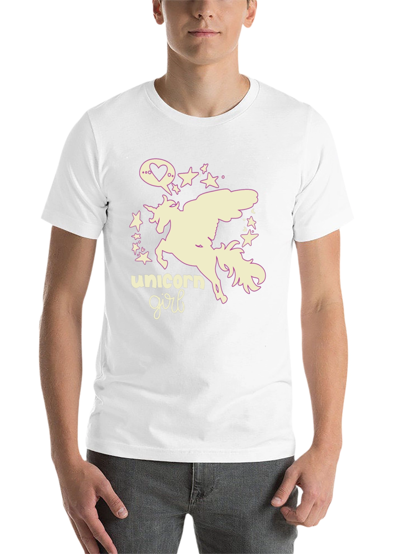 Unicorn Girl Black Graphic Tee