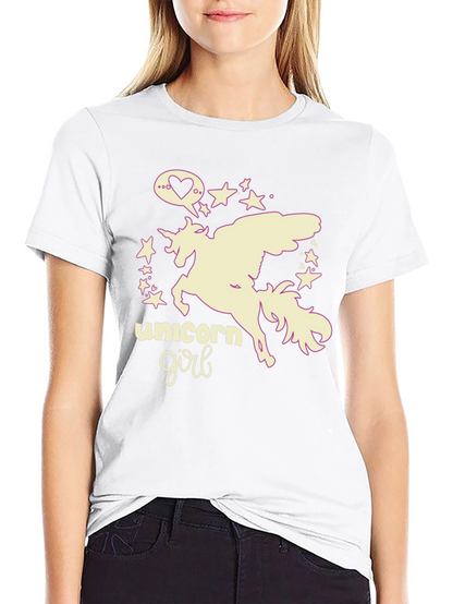 Unicorn Girl Black Graphic Tee