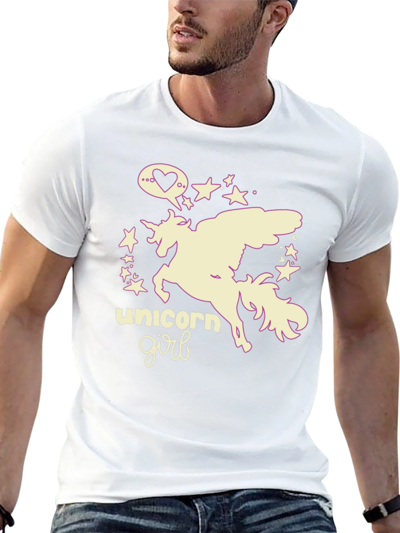 Unicorn Girl Black Graphic Tee