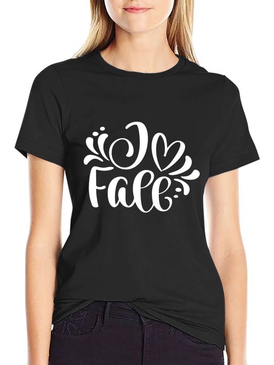 I Heart Fall Black Graphic Tee