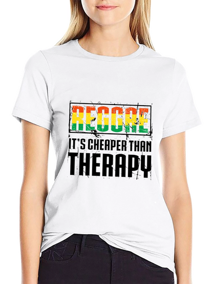 Reggae Cheaper Than Therapy Black T-Shirt