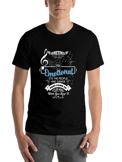Emotional Song Black Graphic T-Shirt