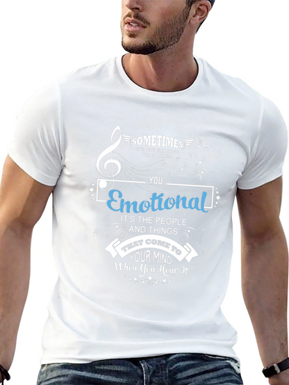 Emotional Song Black Graphic T-Shirt