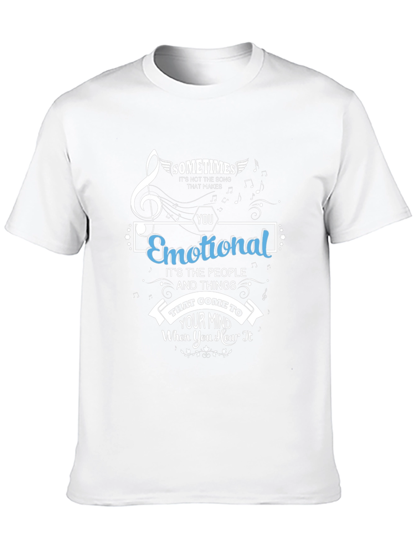 Emotional Song Black Graphic T-Shirt