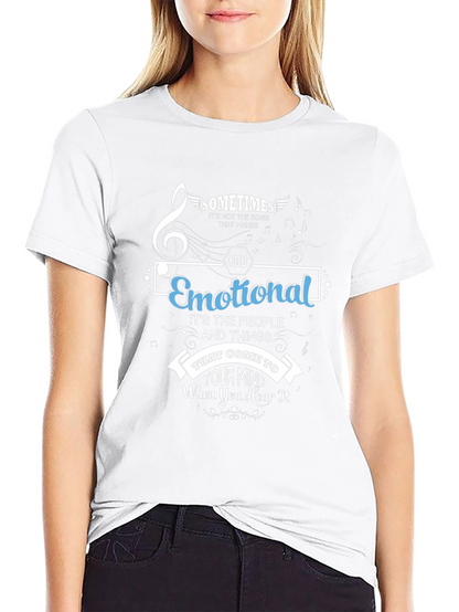 Emotional Song Black Graphic T-Shirt