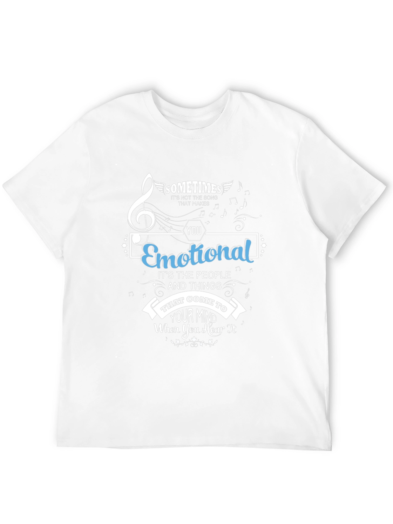 Emotional Song Black Graphic T-Shirt
