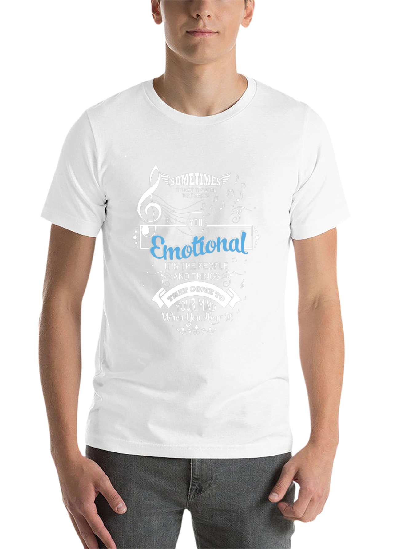 Emotional Song Black Graphic T-Shirt