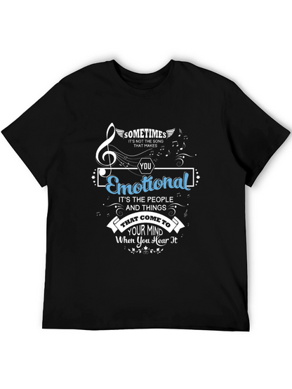 Emotional Song Black Graphic T-Shirt