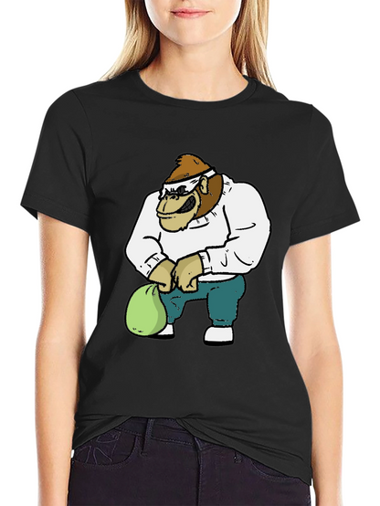 Gorilla Cartoon Graphic T-Shirt