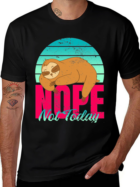 Nope Not Today Sloth Graphic Tee