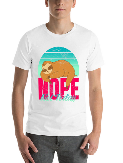 Nope Not Today Sloth Graphic Tee