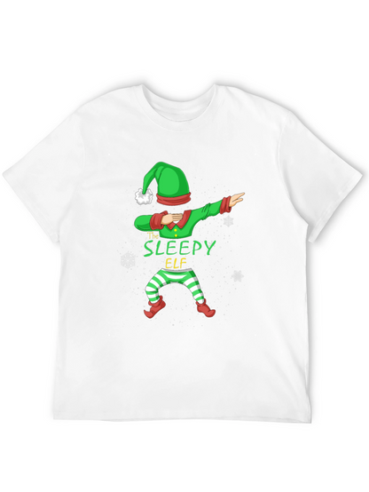Sleepy Elf Dabbing Christmas T-Shirt