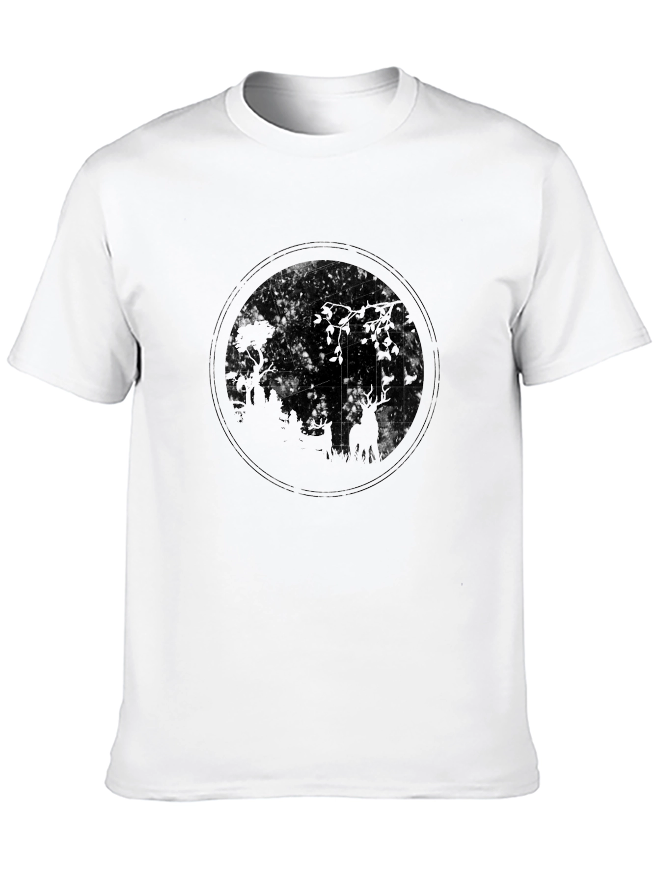 Nature Circle Graphic Tee - Black Cotton Blend
