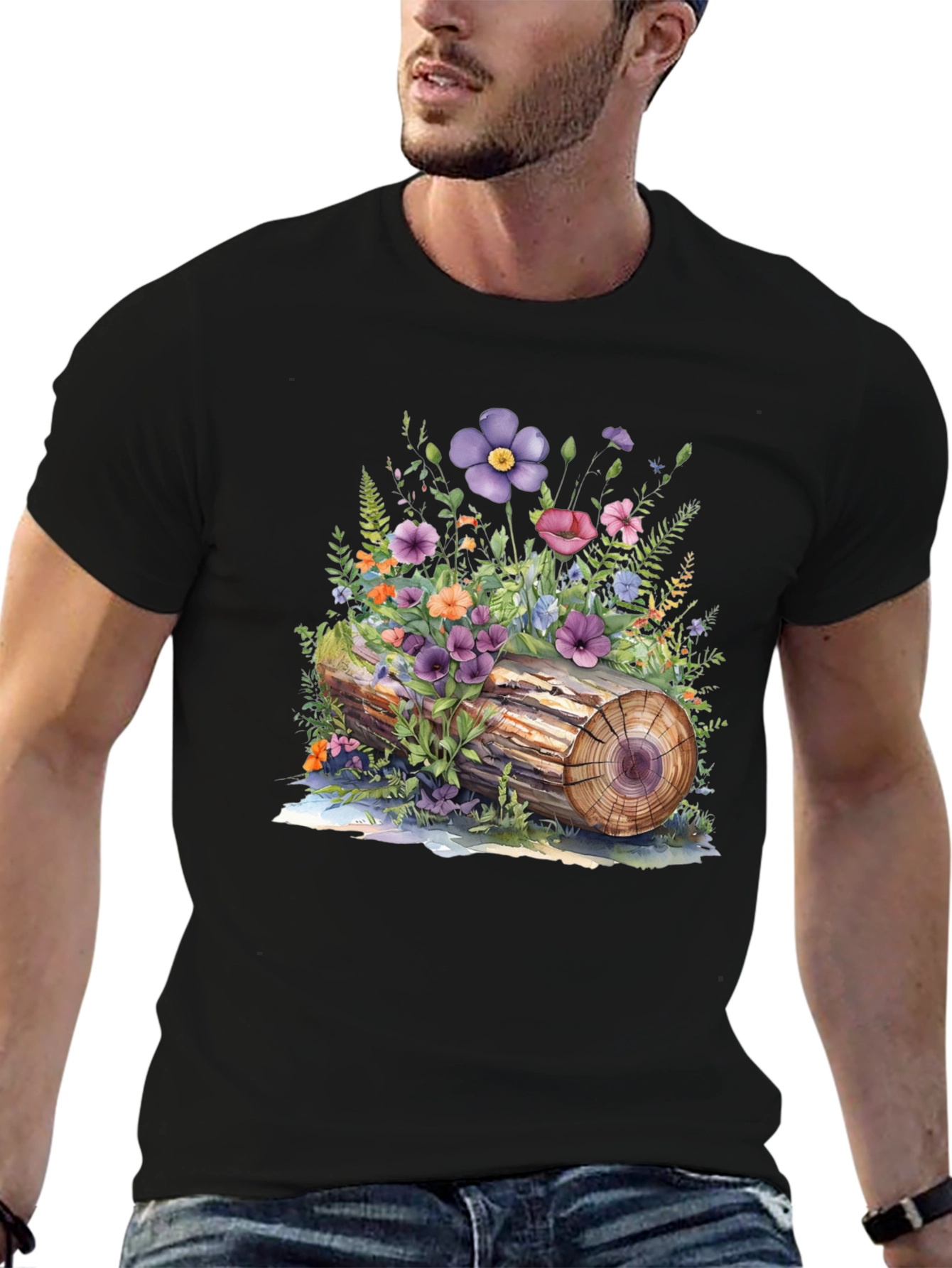 Floral Log Graphic Tee