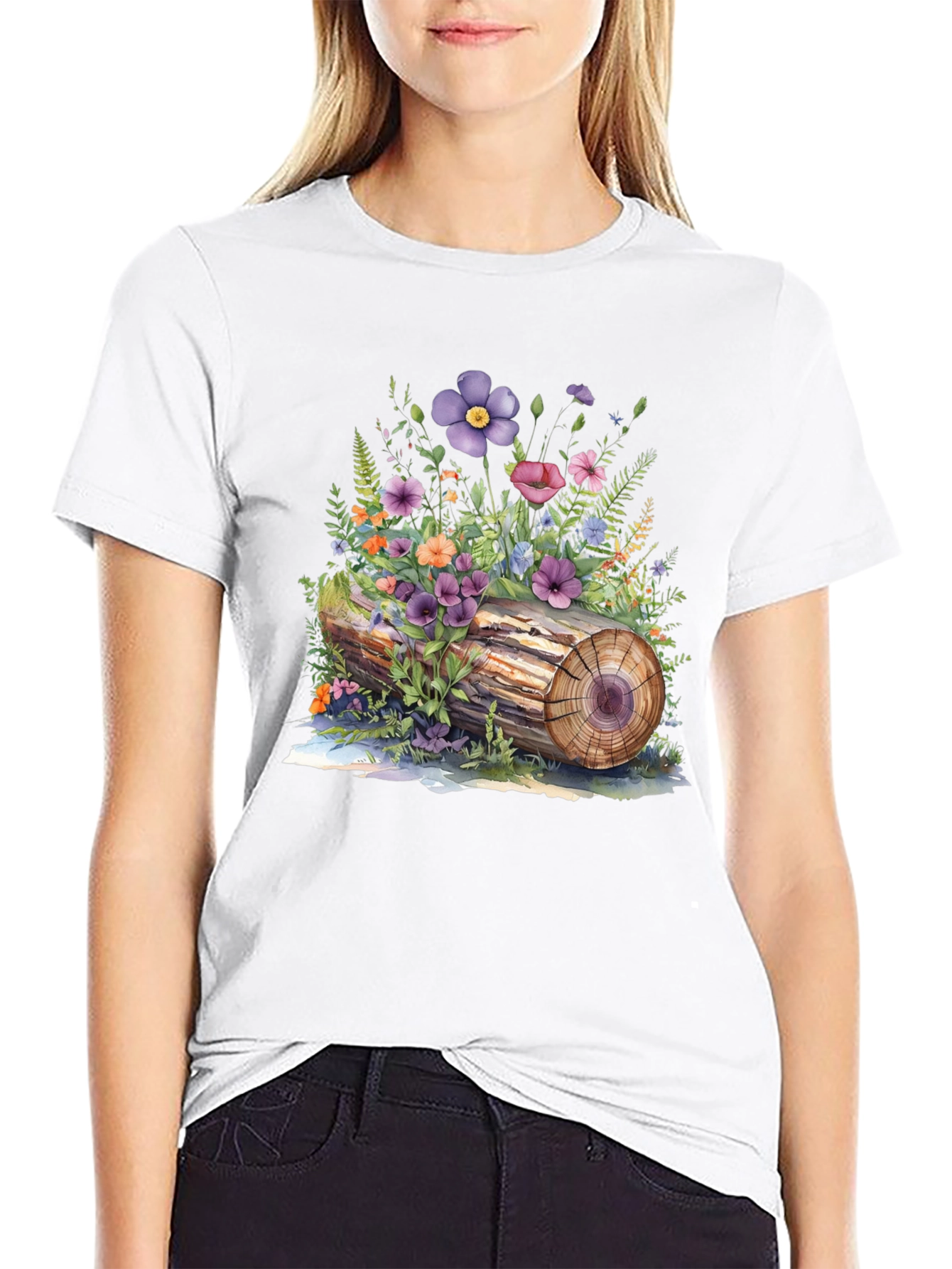 Floral Log Graphic Tee