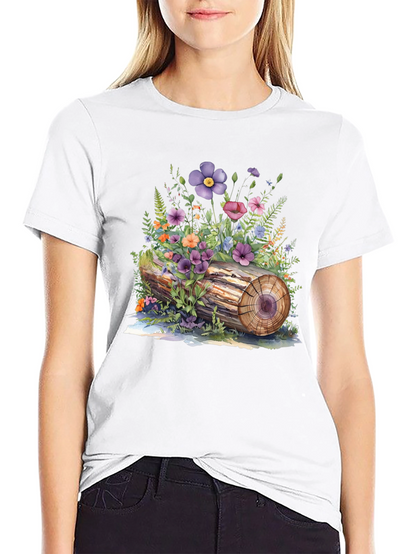 Floral Log Graphic Tee