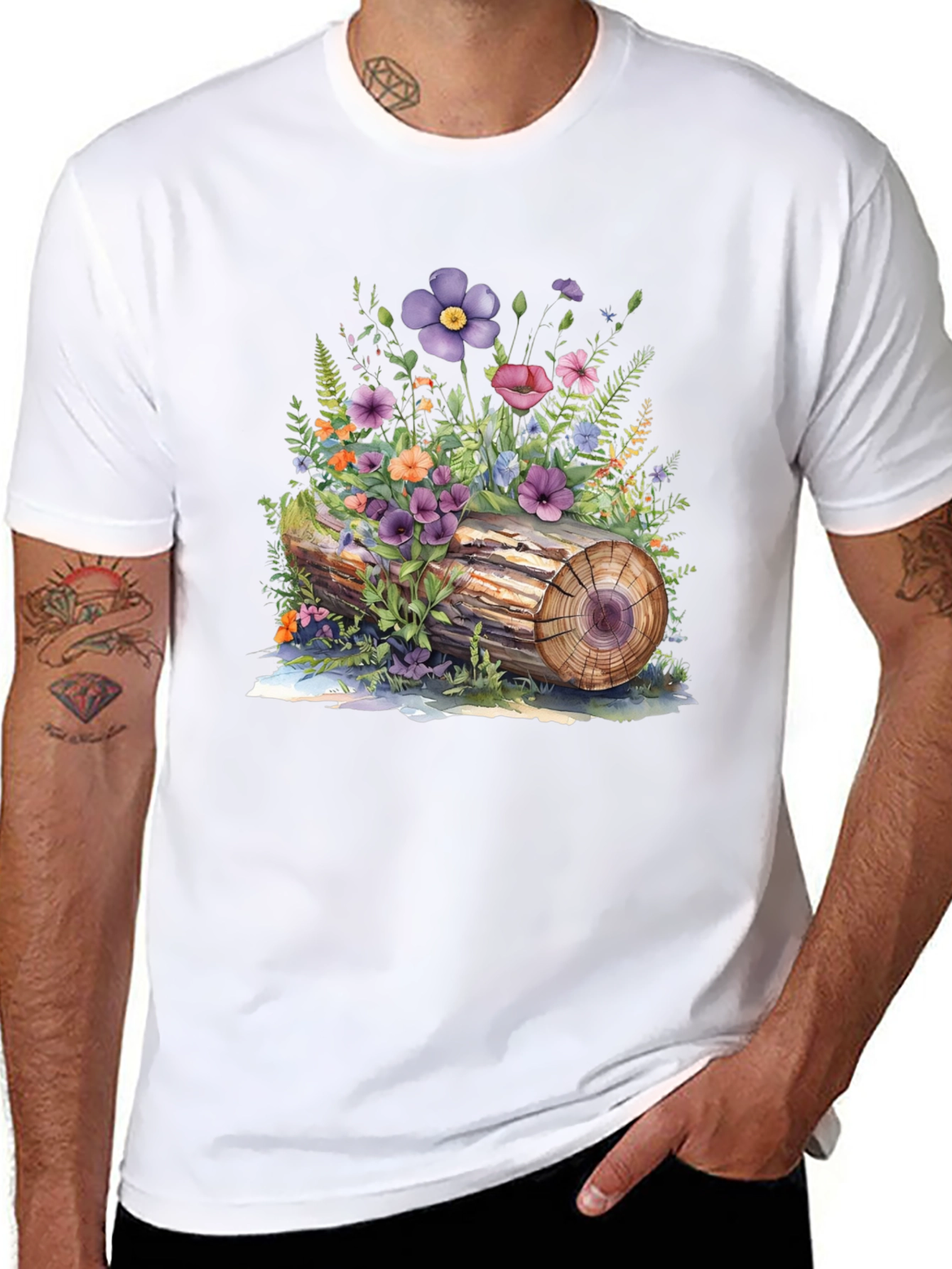 Floral Log Graphic Tee