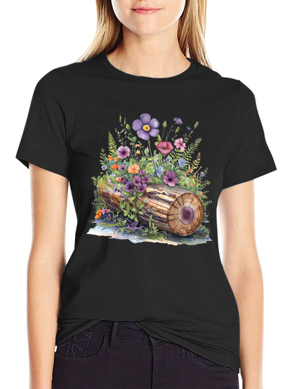 Floral Log Graphic Tee