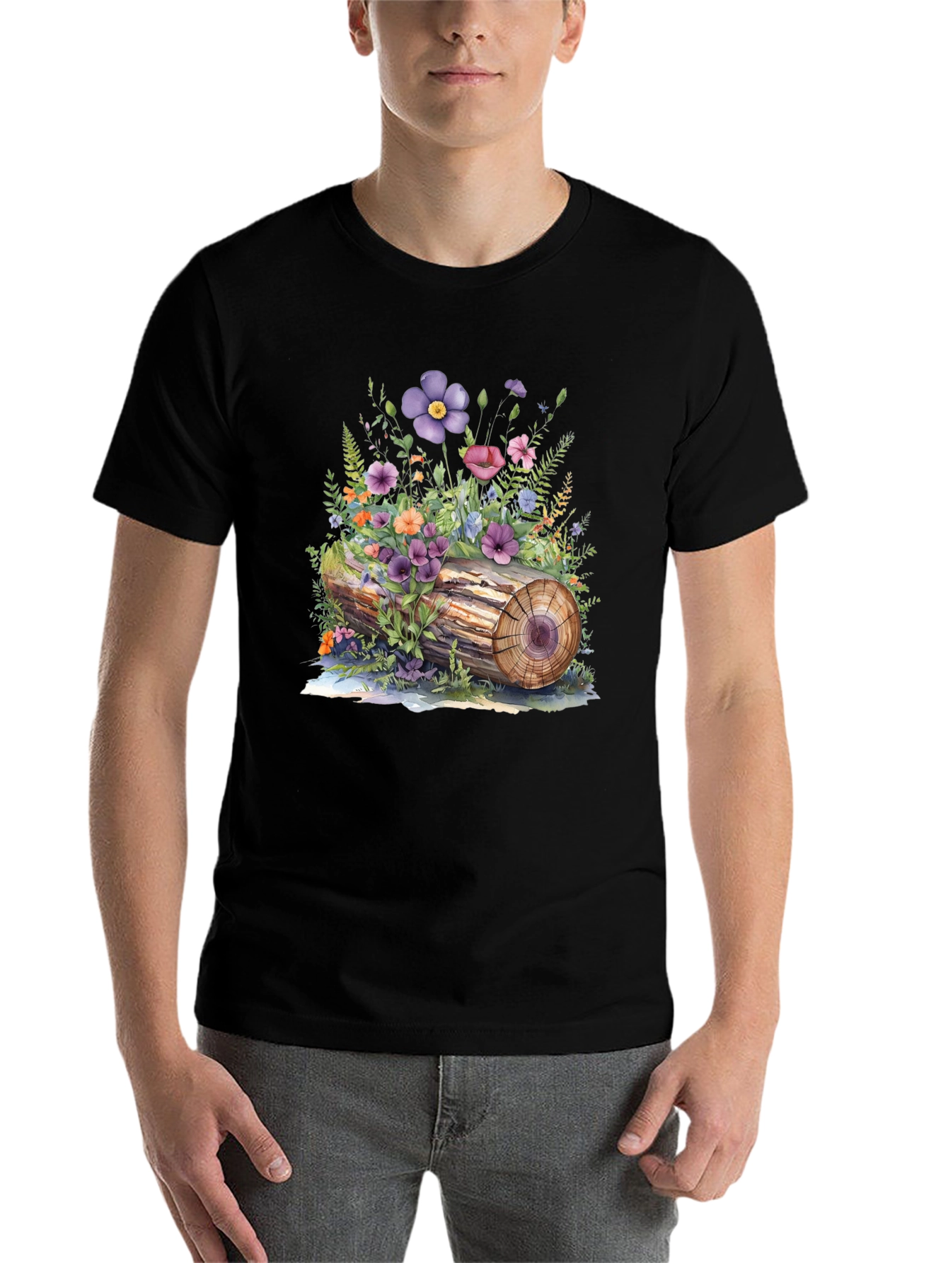 Floral Log Graphic Tee