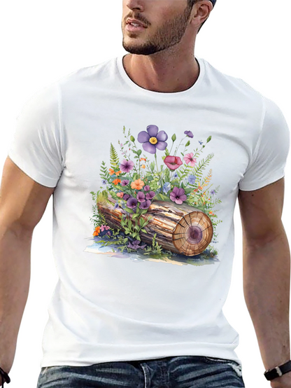 Floral Log Graphic Tee