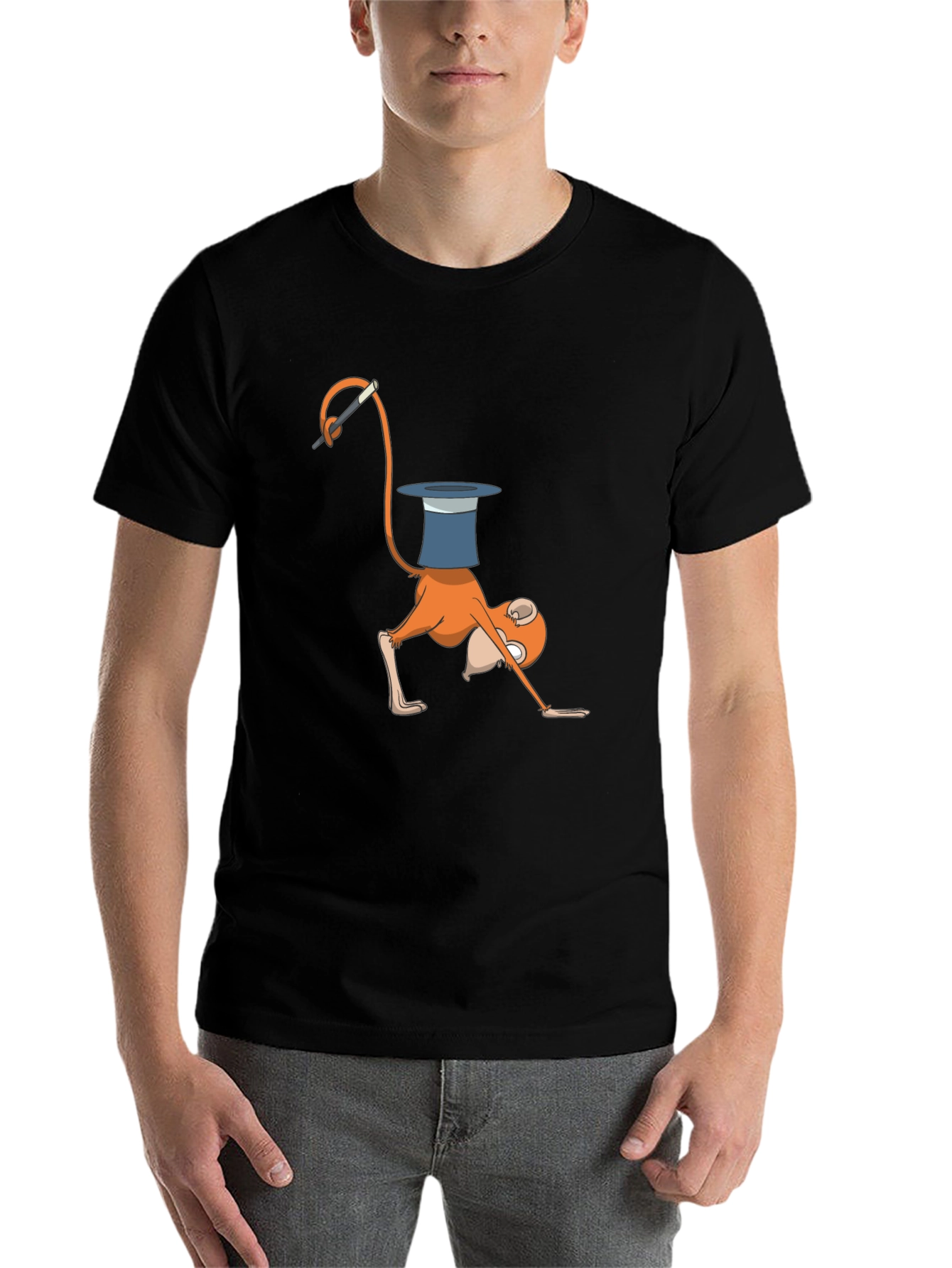 Magical Monkey Graphic T-Shirt - Fun Black Tee