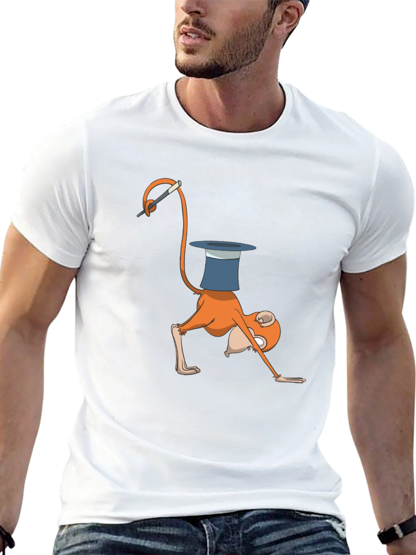 Magical Monkey Graphic T-Shirt - Fun Black Tee