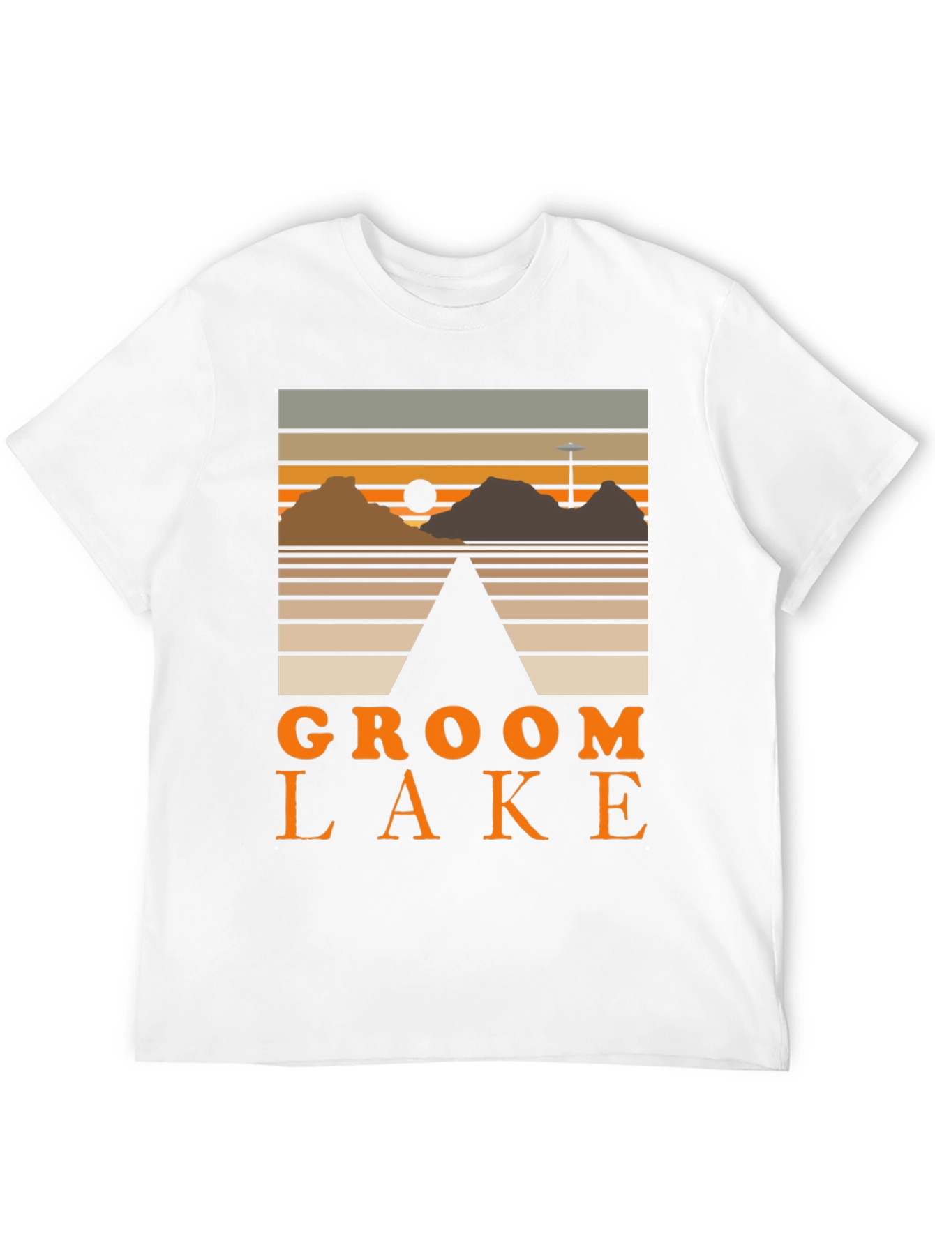 Groom Lake Graphic Tee - Retro Alien Conspiracy Shirt