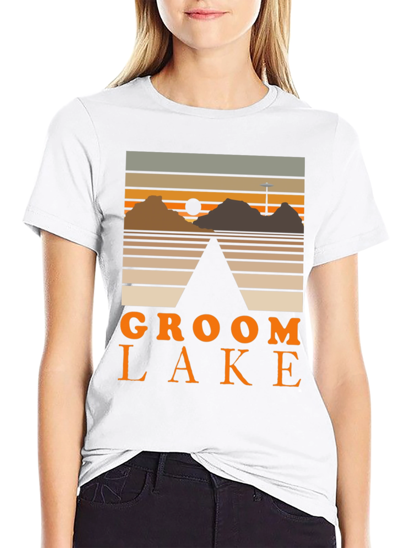 Groom Lake Graphic Tee - Retro Alien Conspiracy Shirt
