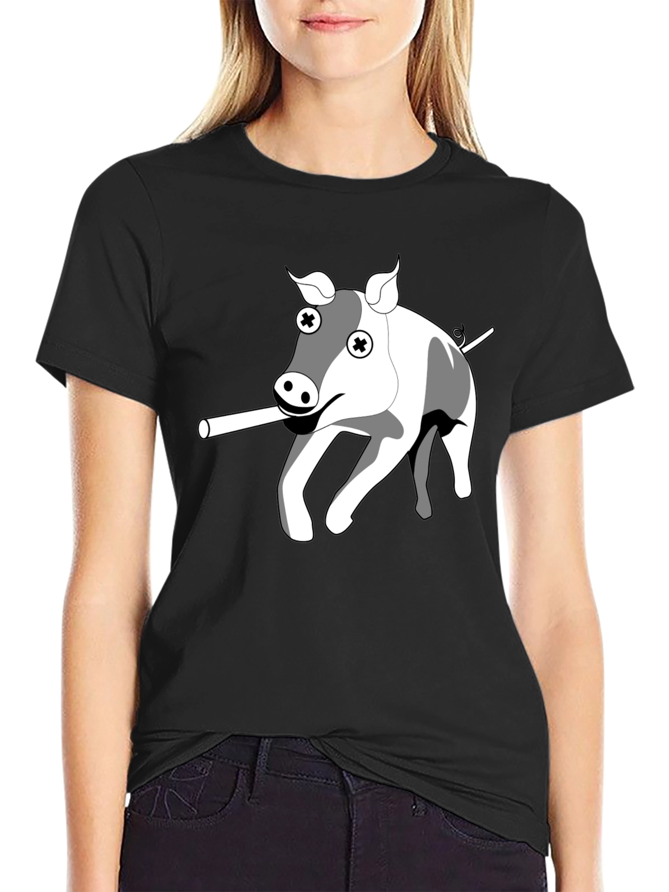 Cartoon Pig T-Shirt - Unique Graphic Tee