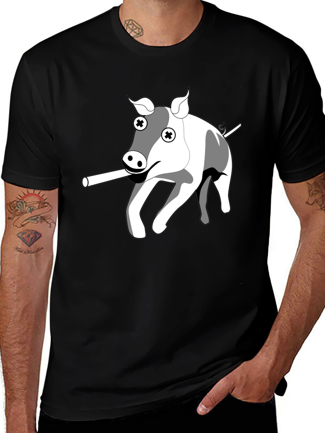 Cartoon Pig T-Shirt - Unique Graphic Tee