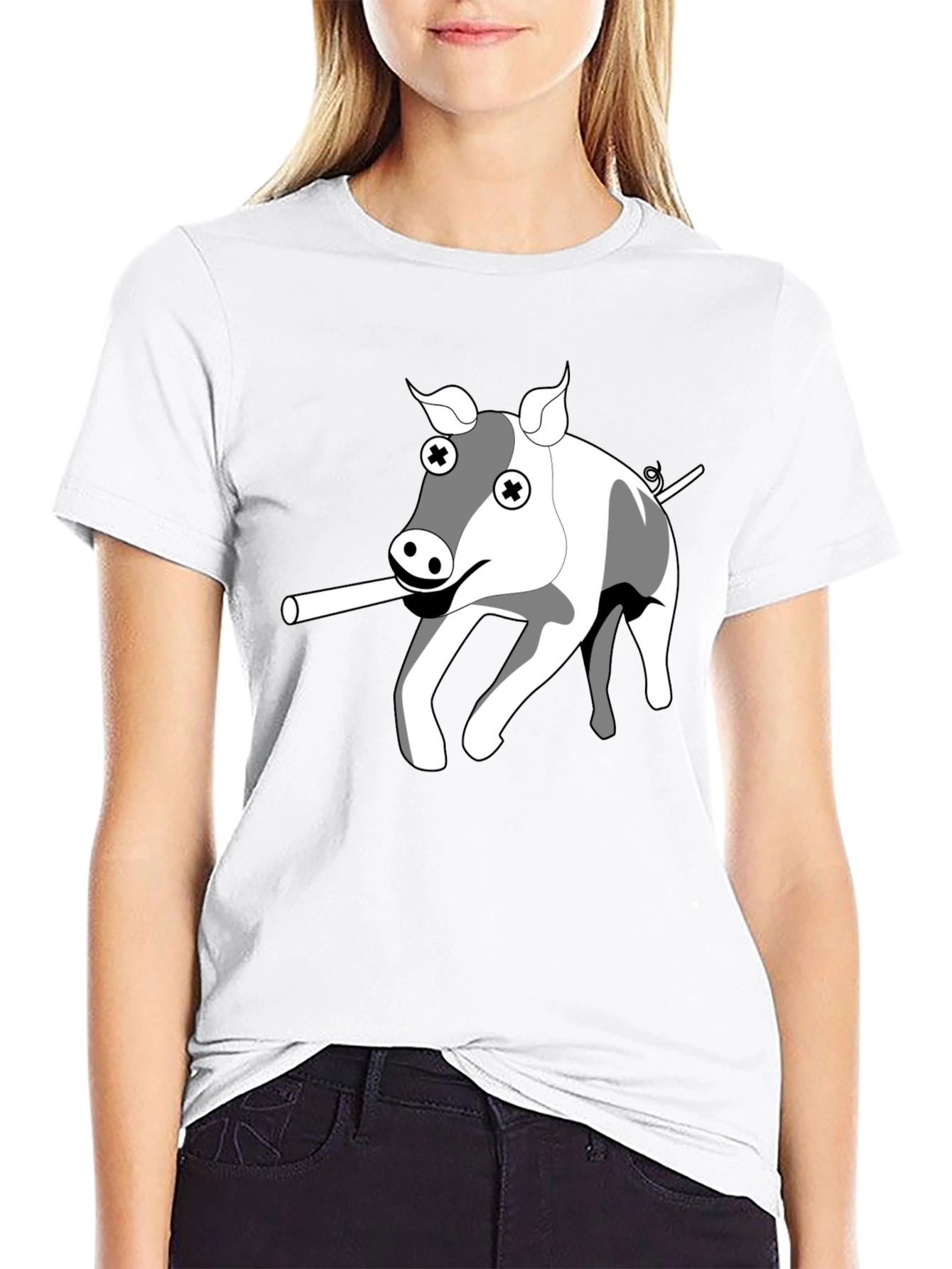 Cartoon Pig T-Shirt - Unique Graphic Tee