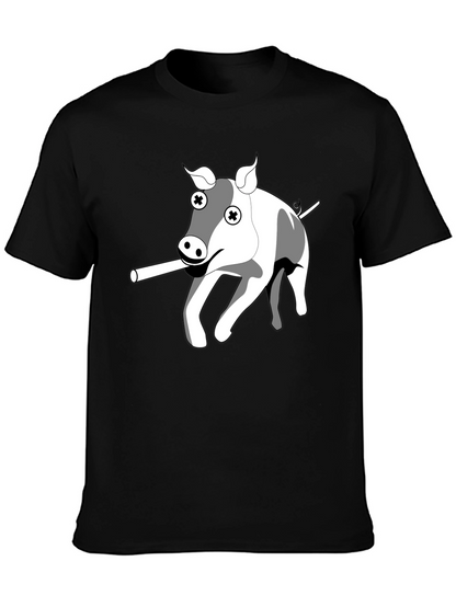 Cartoon Pig T-Shirt - Unique Graphic Tee