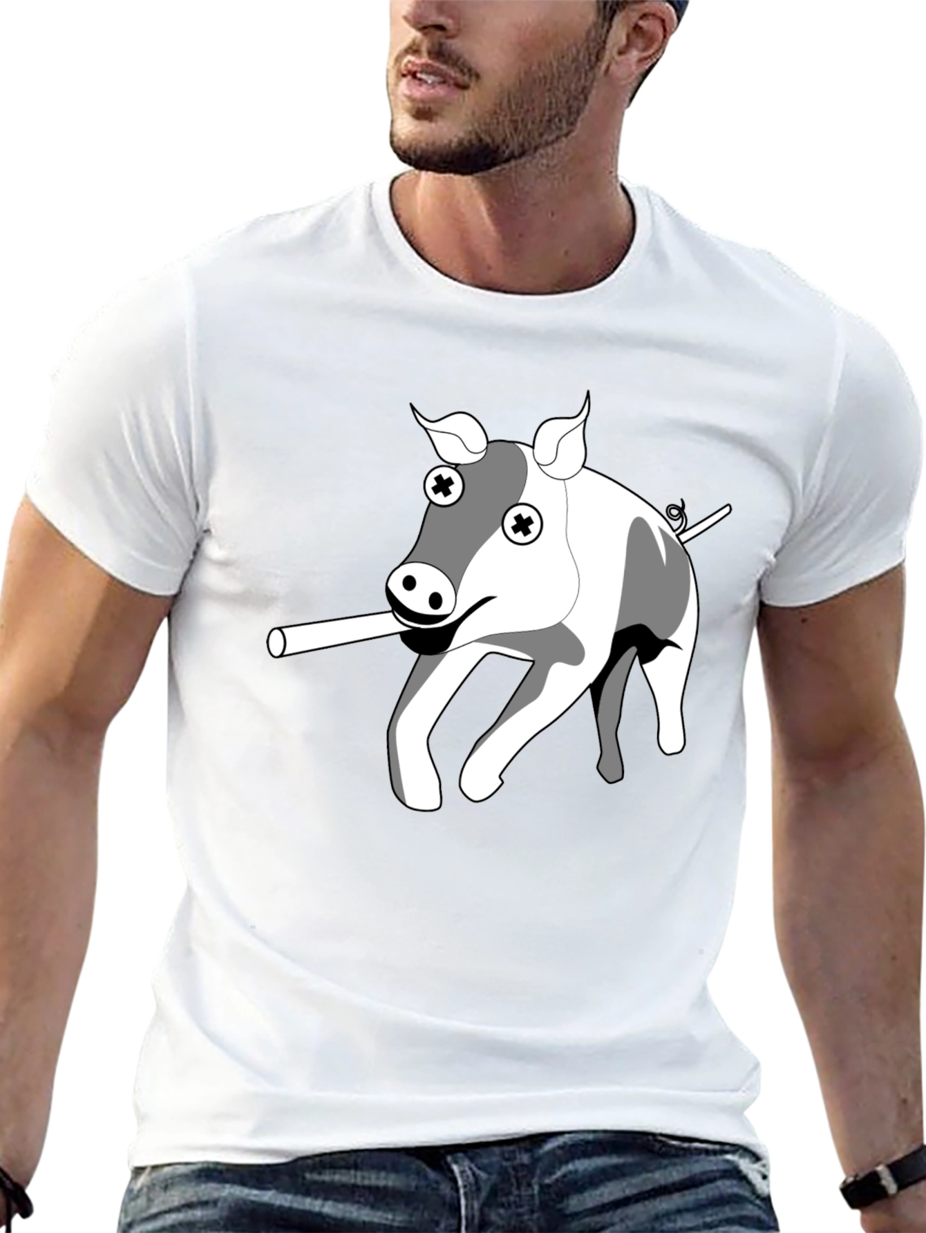 Cartoon Pig T-Shirt - Unique Graphic Tee