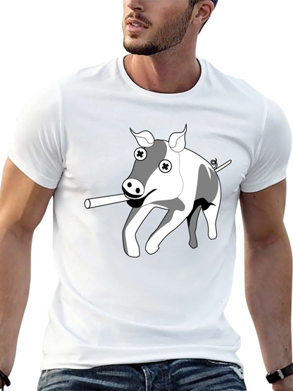 Cartoon Pig T-Shirt - Unique Graphic Tee