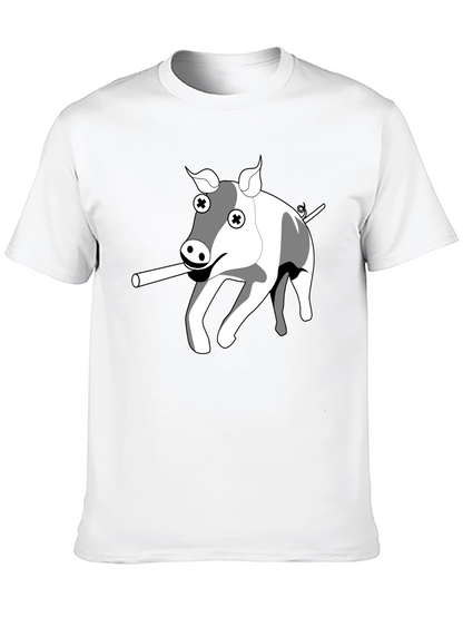 Cartoon Pig T-Shirt - Unique Graphic Tee