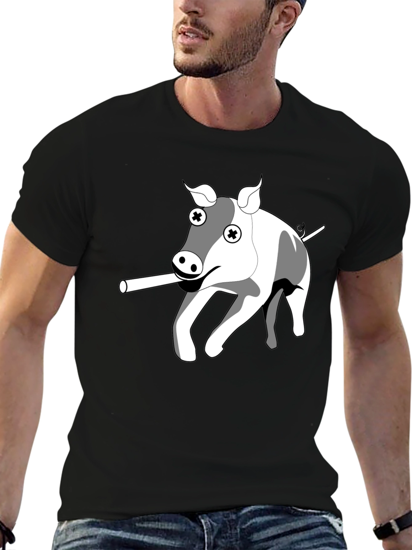 Cartoon Pig T-Shirt - Unique Graphic Tee