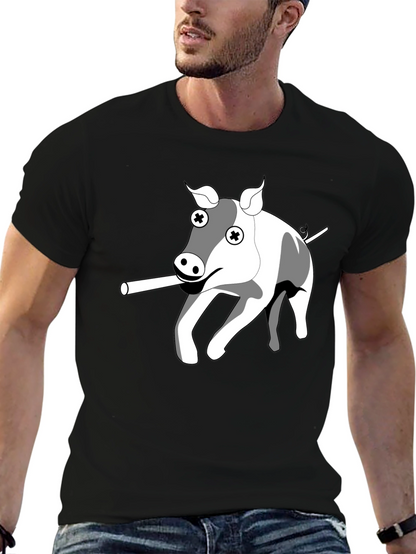 Cartoon Pig T-Shirt - Unique Graphic Tee
