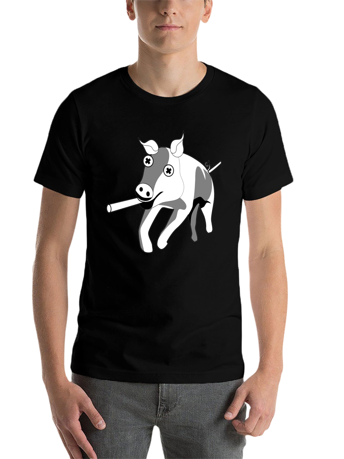 Cartoon Pig T-Shirt - Unique Graphic Tee