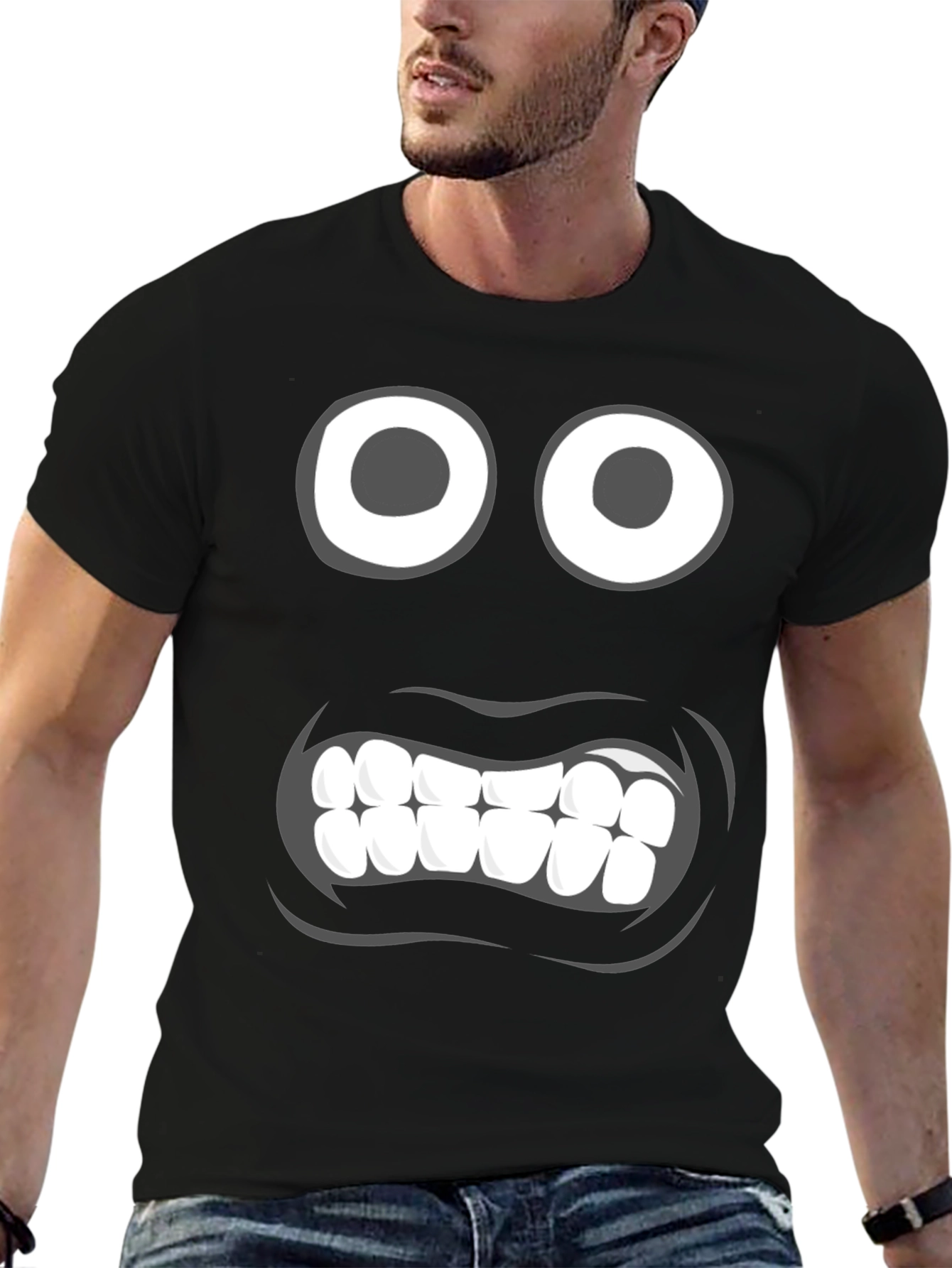Funny Face Graphic Tee - Black