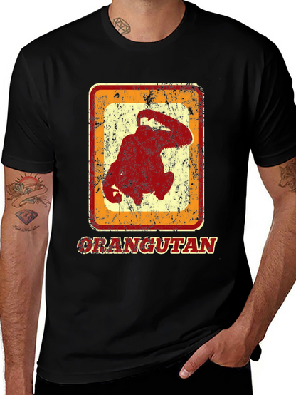 Orangutan Graphic Tee - Retro Style